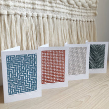 Load image into Gallery viewer, greeting cards - weaving patterns
